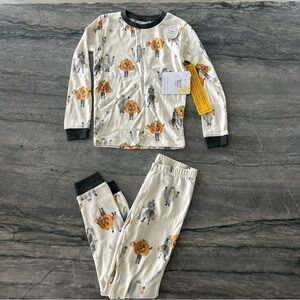 NWT Burt’s Bees Kids 6y Halloween Pajama Set pumpkins and ghosts